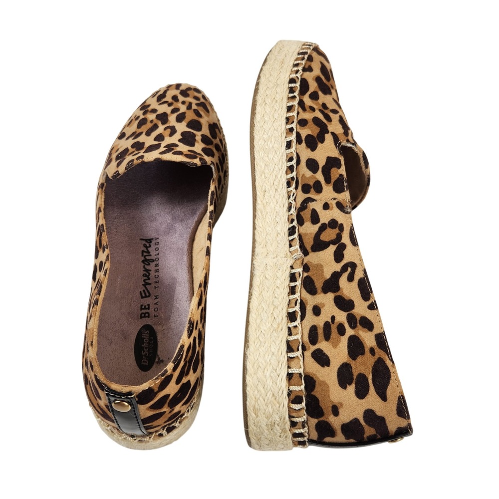 Dr Scholls Womens Find Me Leopard Print Espadrille Flats Casual Shoes Size 8M - Picture 10 of 10